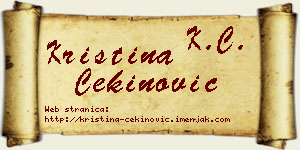 Kristina Cekinović vizit kartica